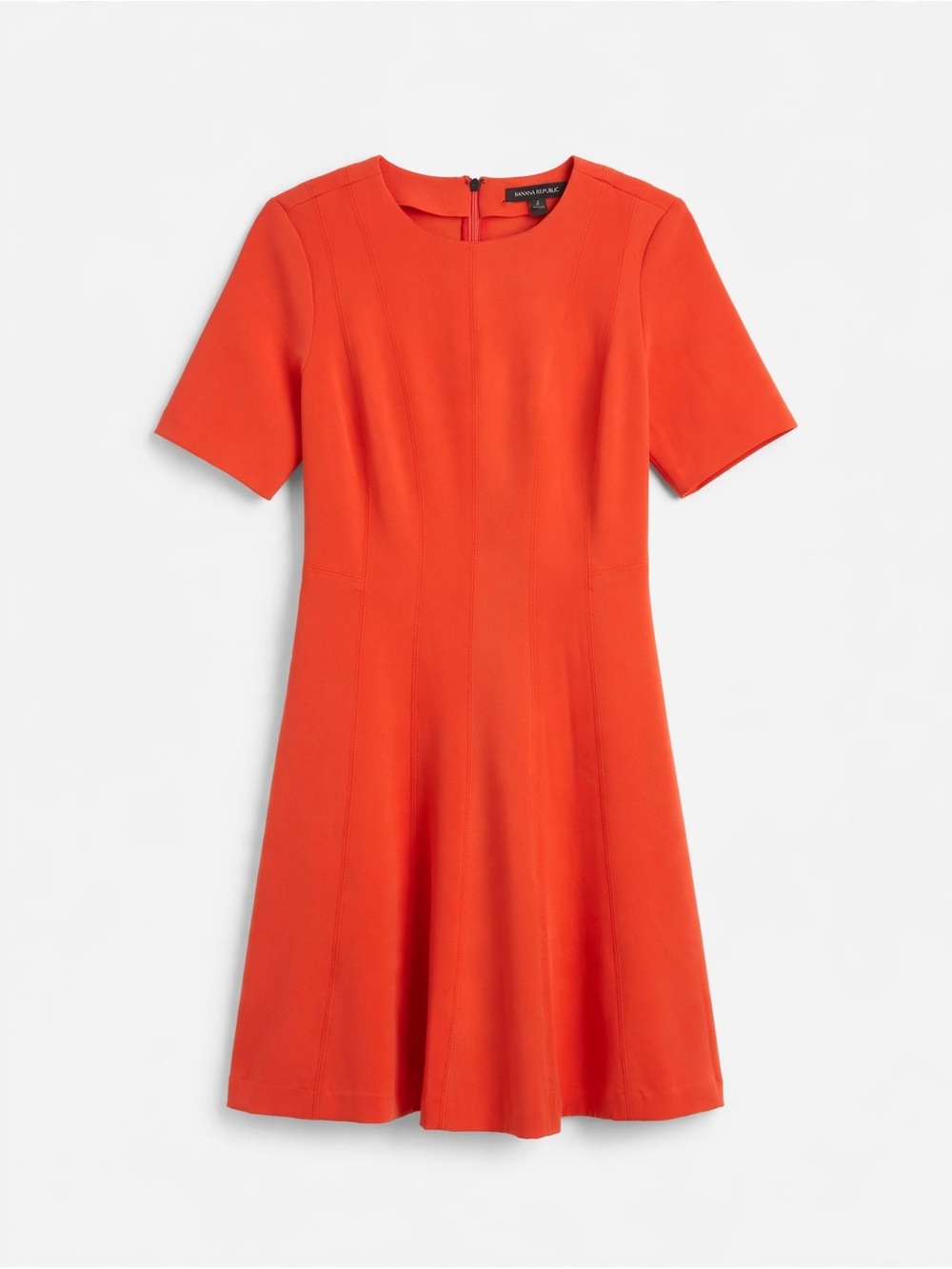 Banana Republic Orange Fit & Flare Work Dress Size 4 - Wedding Guest Office